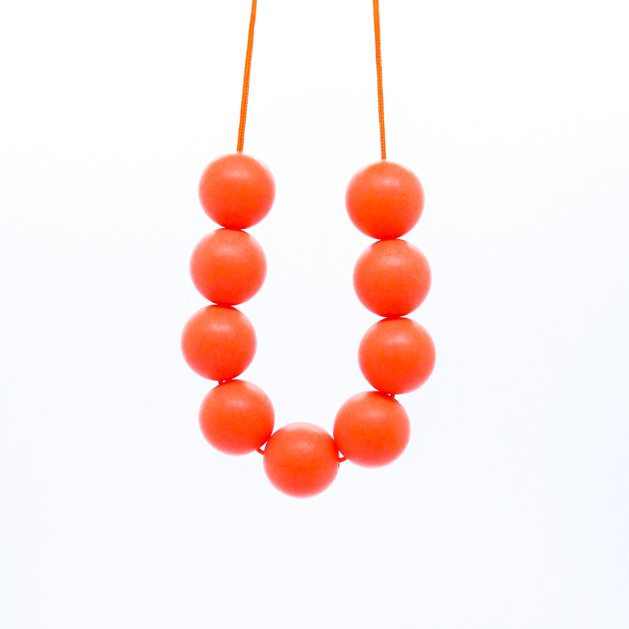 Orange - Matte Bubblegum Bead Necklace