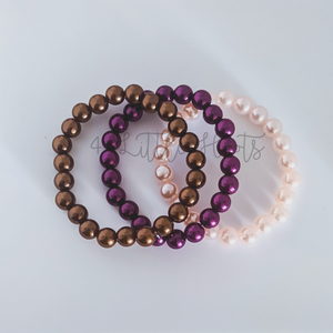 Chocolate, Wine, and Pale Pink -Stackable Set