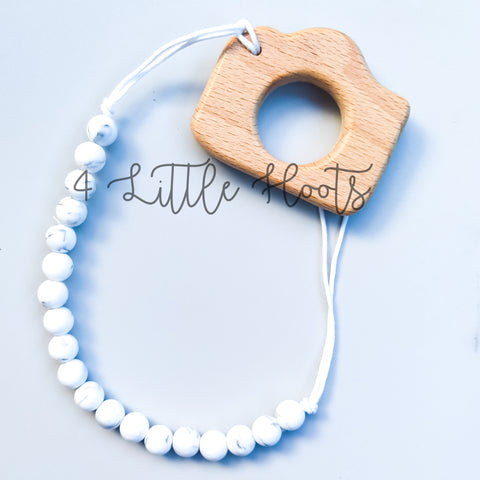 Wood Camera Teether (click to view all colors & styles)