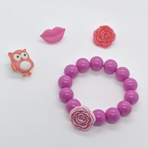 Pink Rose Bracelet